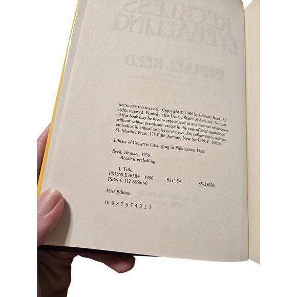 Reckless eyeballing by Ishmael Reed first edition 0312665806 st. Martin's press - Picture 7 of 8